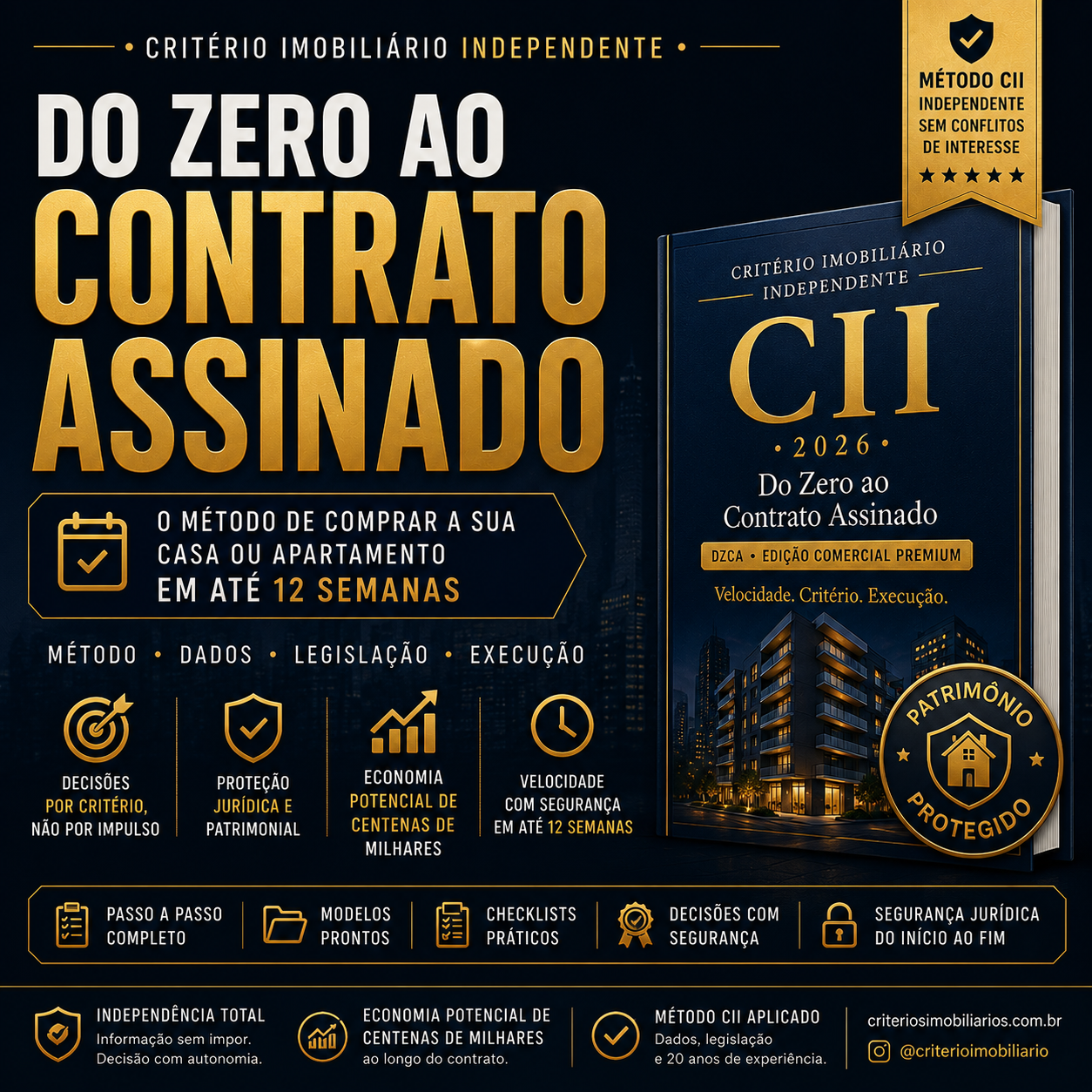 Capa do guia Do Zero ao Contrato Assinado, do Critério Imobiliário Independente